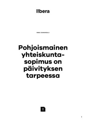 Lataa: Yhteiskuntasopimus on päivityksen tarpeessa